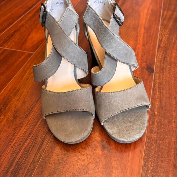 Paul Green Women's Grey and Khaki Sandals - Picture 1 of 8